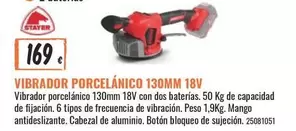 Oferta de Stayer - Vibrador Porcelanico 130mm 18V por 169€ en Obramat