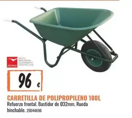 Oferta de Carretilla -  De Polipropileno 100l por 96€ en Obramat
