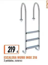 Oferta de Escalera Muro Inox 316 por 219€ en Obramat