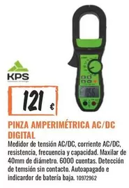 Oferta de Pinza Amperimérica Ac/dc Digital por 121€ en Obramat