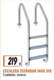Oferta de Escalera Estándar Inox 316 por 219€ en Obramat