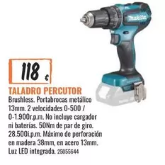 Oferta de Makita - Taladro Percutor por 118€ en Obramat