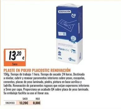 Oferta de Plaste En Polvo por 13,2€ en Obramat
