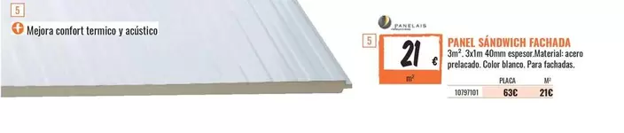 Oferta de Confort - Panel SANDICHICHI por 21€ en Obramat