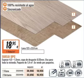 Oferta de SPC - Suelo Spc por 18,95€ en Obramat