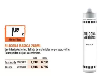 Oferta de Blanco - Silicona Basica por 1,89€ en Obramat