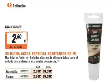 Oferta de Blanco - Silicona Acida Especial Sanitarios por 2,6€ en Obramat