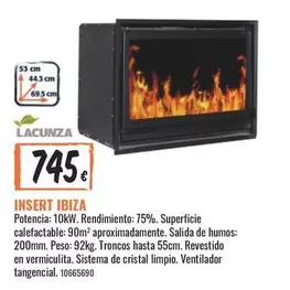 Oferta de Sistema - Insert Ibiza por 745€ en Obramat