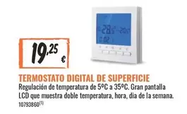 Oferta de Dia - Termostato Digital De Superficie por 19,25€ en Obramat