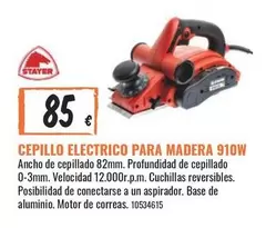 Oferta de Stayer - Cepillo Para Madera 910w por 85€ en Obramat