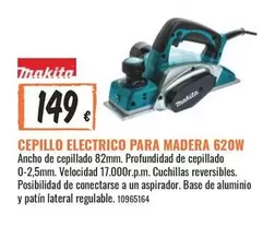 Oferta de Makita - Cepillo Electrico Para Madera por 149€ en Obramat