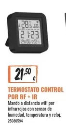 Oferta de Termostato Control Por Rf + Ir por 21,5€ en Obramat