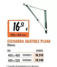 Oferta de Escuadra Abatible Plana Blanco por 16,51€ en Obramat