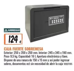 Oferta de Arregui - Caja Fuerte Sobremesa por 124€ en Obramat