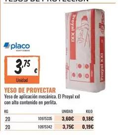 Oferta de Placo - Yeso De Proyector por 3,75€ en Obramat