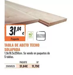 Oferta de Tabla De Abeto Techo por 31,84€ en Obramat