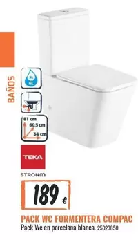 Oferta de Teka - Pack Wc Formentera Compac por 189€ en Obramat