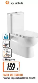 Oferta de Pack Wc Triton por 159€ en Obramat