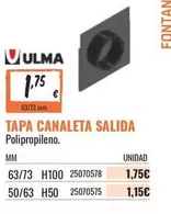 Oferta de Tapa Canaleta Salida por 1,75€ en Obramat