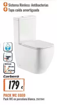 Oferta de Corberó - Pack Wc Egeo por 179€ en Obramat