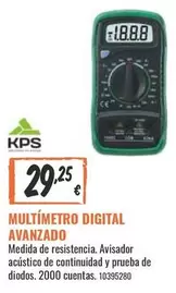Oferta de Multimetro Digital Avanzado por 29,25€ en Obramat