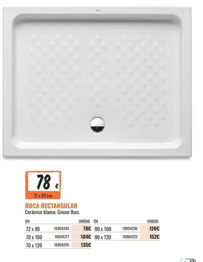 Oferta de Roca -  Rectangullar por 78€ en Obramat