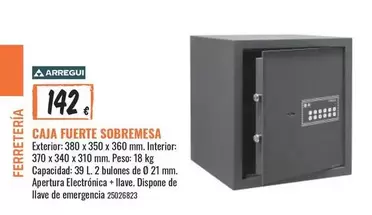 Oferta de Arregui - Caja Fuerte por 142€ en Obramat