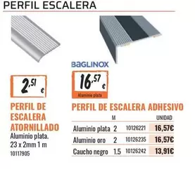 Oferta de Oro - Perfil De Escalera Atornillado por 16,57€ en Obramat