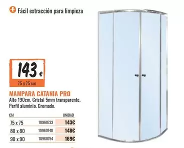 Oferta de Cristal - Mampara Catania Pro por 143€ en Obramat