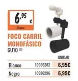 Oferta de Foco Carril Monofasico Gu10 por 6,95€ en Obramat
