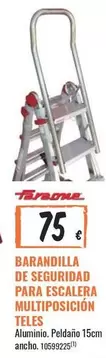 Oferta de Barandilla De Seguridad Para Escalera Multiposicion Teles por 75€ en Obramat