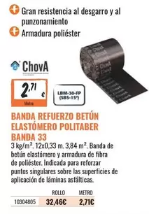 Oferta de Chova - Banda Resuperzo Betun Elastomero Politaber por 2,71€ en Obramat