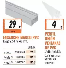 Oferta de Blanco - Ensanche Marco Pvc por 29€ en Obramat