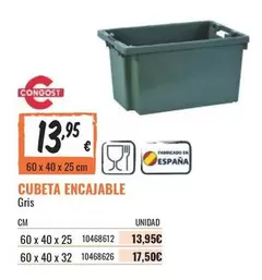 Oferta de Congost - Cubeta Encajable Gris por 13,95€ en Obramat