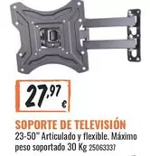 Oferta de Soporte De Televisión por 27,97€ en Obramat