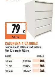 Oferta de Cajonera 4 Cajones por 79€ en Obramat
