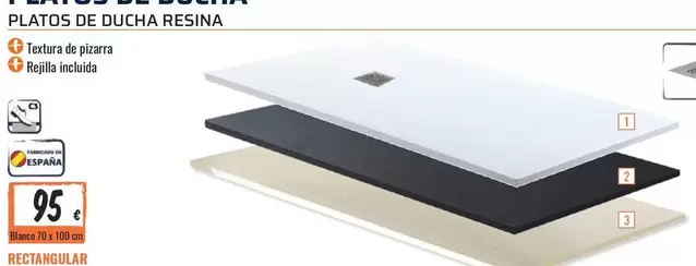 Oferta de Blanco - Platos De Ducha Resina por 95€ en Obramat