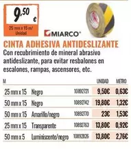Oferta de Miarco - Cinta Adhesiva Antideslizante por 9,5€ en Obramat