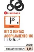 Oferta de Kit 3 Juntas Acoplamiento Wc por 1,15€ en Obramat