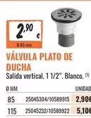 Oferta de Valvula Plato De Ducha por 2,9€ en Obramat