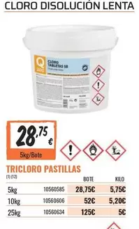 Oferta de Tricloro Pastillas por 28,75€ en Obramat