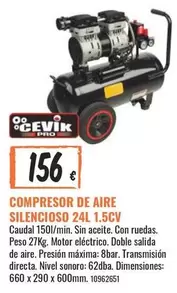 Oferta de Cevik - Compresor De Aire Silencioso por 156€ en Obramat