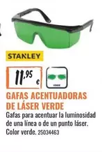 Oferta de Stanley - Gafas Acentuadoras De Laser Verde por 11,95€ en Obramat
