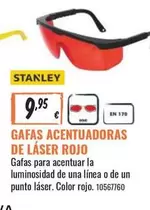 Oferta de Stanley - Gafas Acentuadoras De Laser Rojo por 9,95€ en Obramat