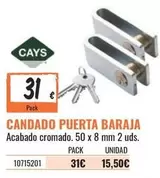 Oferta de Candado Puerta Baraja por 15,5€ en Obramat