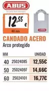 Oferta de Candado Acero por 12,55€ en Obramat