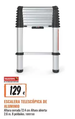 Oferta de Escalera Telescopica De Aluminio por 129€ en Obramat