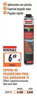 Oferta de Soudal - Espuma De Poliuretano Para Tejia por 6,49€ en Obramat