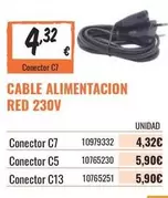 Oferta de Cable Alimentacion Red 230v por 4,32€ en Obramat