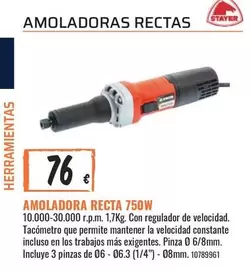 Oferta de Stayer - Amoladora Recta por 76€ en Obramat
